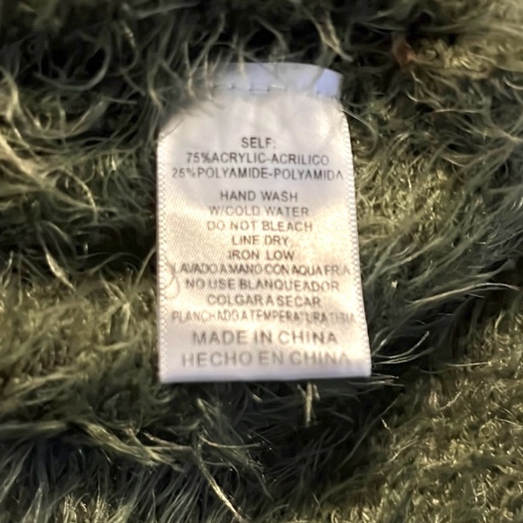 &Merci Brushed Knot Sweater Green Knit Size Large - Picture 9 of 9